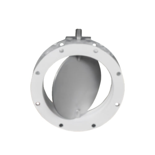 MIX srl Splined Drive Rubber-Lined Butterfly Valve, Stainless Steel Vane