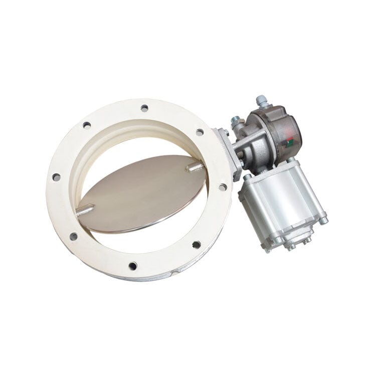 Aluminium body pneumatic butterfly valves with splined shaft and non-toxic seals, suitable for UK & Ireland industries.