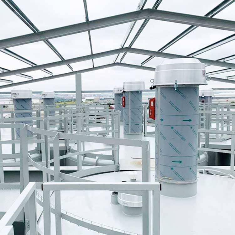 Industrial silo filters suitable for powder handling, with bag or cartridge elements in UK & Ireland.