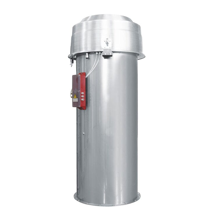 Silo top filter with jet-pulse cleaning and stainless steel construction for UK & Ireland industries.