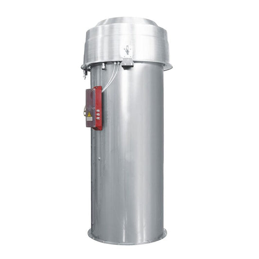 Silo top filter with jet-pulse cleaning and stainless steel construction for UK & Ireland industries.